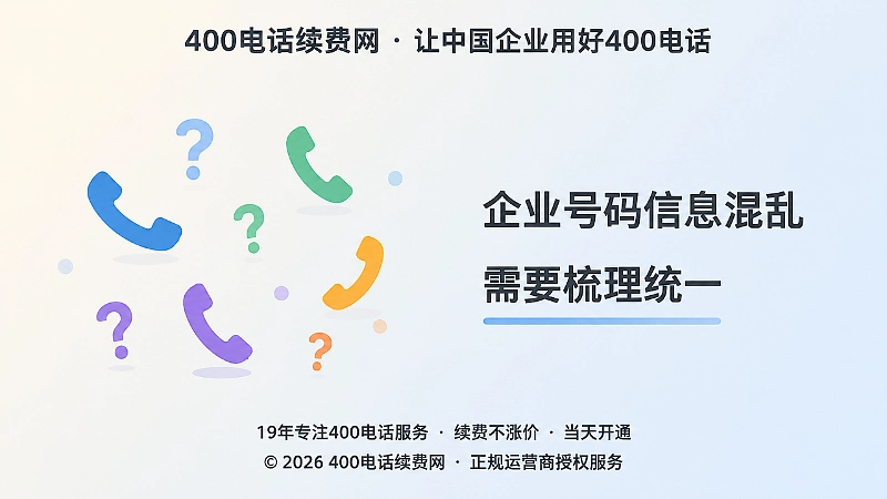 企业400电话归属混乱场景