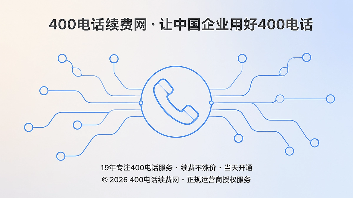 2026年400电话品牌入口抽象图